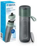 Veepudel, koos filtriga Brita Active, roheline v./hall v., plastik, 0.6 l