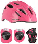Laste kaitsmete komplekt Nils Extreme MTW01+H210, XS, roosa v.