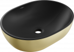 Vannitoa kraanikauss Mexen Viki, keraamiline, 48 cm x 35 cm x 11.5 cm, kuldne/must