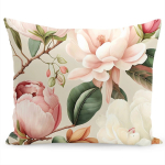 Dekoratiivpadjap&uuml;&uuml;r Mariall Magnolia, roosa v./beež v./roheline v., 50 cm x 60 cm