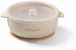 Kleepuv kauss BabyOno Be Active 1662/03, 6+ kuud, 14.5 cm, silikoon, beež v.
