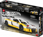 Konstruktor, auto Mattel Hot Wheels Audi R8 LMS JFT18, 820 tk, valge v./kollane v.