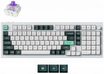 Juhtmevaba arvutiklaviatuur Keychron Q5 HE Q5H-P1 Gateron Double-Rail Magnetic Nebula, EN, valge v.