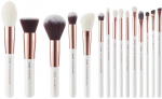 Meigipintslite komplekt Jessup Individual Makeup Brush Set T220, 15 tk, valge v.