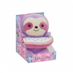 Pehme m&auml;nguasi laiskloom Luna Squishcuties, roosa v./violetne v., 21 cm