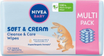 Puhastuslapid beebidele, naha puhastamiseks, lastele Nivea Baby Soft & Cream, 228 tk