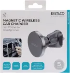 Auto juhtmevaba laadija - hoidik Deltaco QI-C1000, Qi Wireless, must v., 15 W