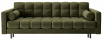 Diivanvoodi Cosmopolitan Design Bali Velvet Bluvel 77, roheline v., 84 x 222 cm x 105 cm