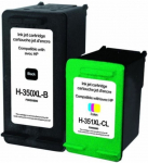 Tindiprinteri kassett Uprint H-350/351XL-PACK, sinine v./must v./punane v.