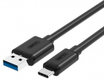 Juhe Unitek USB-A - USB-C Y-C474BK USB 3.0 A male, USB 3.0 C male, 1 m, must v.