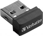 USB m&auml;lupulk Verbatim Store 'n' Stay Nano, must v., 16 GB