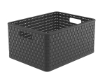 Hoiukast, transportimiseks/t&ouml;&ouml;riistadele/esemete hoidmiseks Rotho, 28 l, antratsiit/hall, 43 x 33 x 21.5 cm