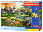 Pusle Castorland World Of Dinosaurs B-111084, 40 cm x 29 cm, 100 tk, mitmev&auml;rviline