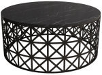 Kohvilaud Kalune Design Selin Metal Ferforje, must v., 90 cm x 90 cm x 38 cm